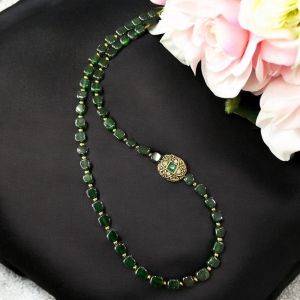 Square Agates with Victorian spacers Necklace