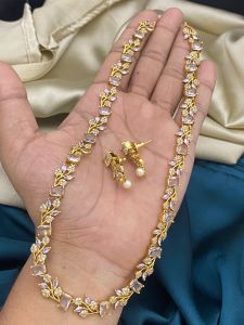 Matt Finish CZ STONE long Haram, White