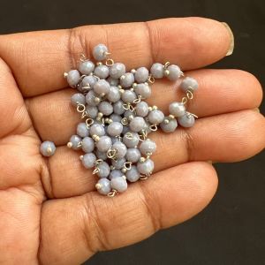 Crystal Loreals, 4mm, Opaque, Silver Finish,Deep Green, Pack of 100 pieces 
