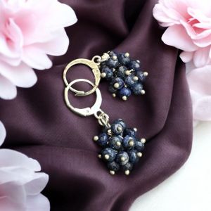 Agate Grape Earrings,Light Green