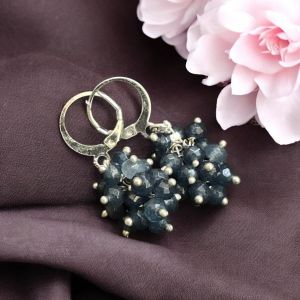 Agate Grape Earrings,Light Green