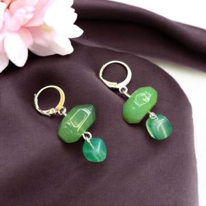 Onyx earring ,Green