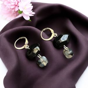 Onyx earring ,Black