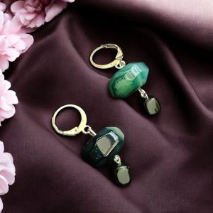Onyx earring ,Green