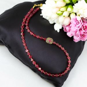 Square Agates with Victorian spacers Necklace