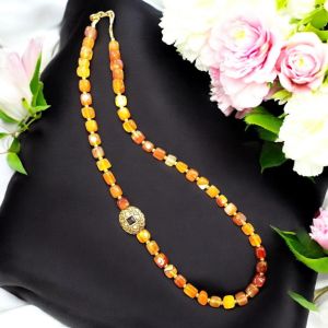 Square Agates with Victorian spacers Necklace