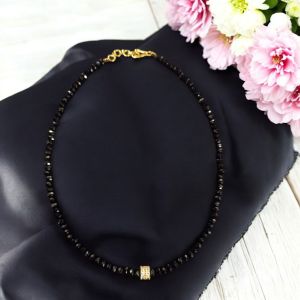Choker : crystal with CZ beads