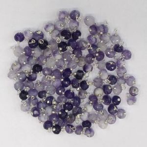 Agate Rondelle Loreals, 4x2mm, Silver Finish, (Mustard Yellow), Pack Of 50 Pcs