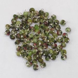 Agate Rondelle Loreals, 4x2mm, Silver Finish, (Mustard Yellow), Pack Of 50 Pcs