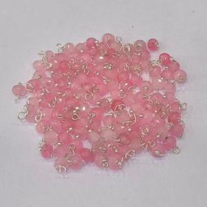 Agate Rondelle Loreals, 4x2mm, Silver Finish, (Mustard Yellow), Pack Of 50 Pcs