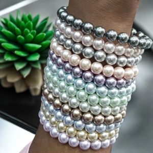 Swarovski replica Pearl Elastic Bracelets, Assorted, Pack of 12 pieces