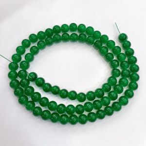 10mm, Glass Beads, Round, Green