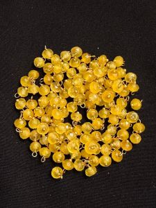 Agate Rondelle Loreals, 4x2mm, Gold Finish, (Lavender), Pack Of 50 Pcs