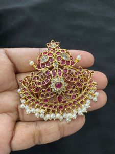 Kemp Hook Pendant ( Can be used an hair accessory) Ruby Pink