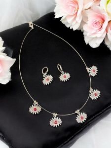 Invisible necklace silver with Charms