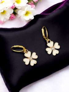 Charm Earrings,Flower Charm