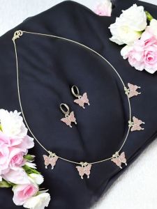 Invisible necklace silver with Charms