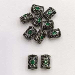 Victorian Connector,Green,Antique Silver Finish, 19 X 14,Sold By 5 PCS