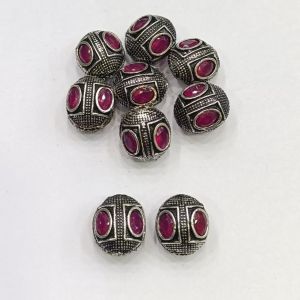 Victorian Connector,Pink,Antique Silver Finish,18 X 16, Sold By 5 PCS