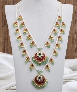 2 Layer Jadau Necklace 