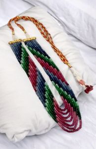 7 layer Agate Multi color Necklace 
