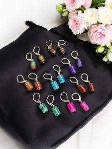 Onyx Earrings , Assorted pack of 9 pairs