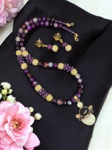 Gemstone Pendant with matching stones