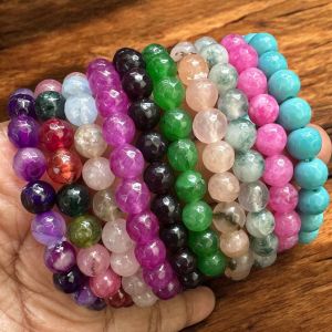 Agate Bracelets : Elastic,Pack of 10