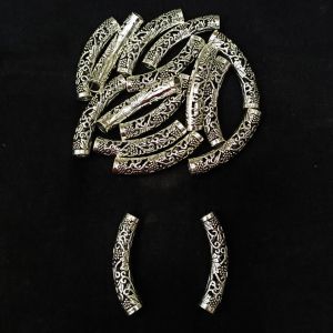 Antique Silver Tube Pendant/Connector/Hasli