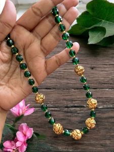 Monalisa Laser Cut Necklace with Nakshi Balls