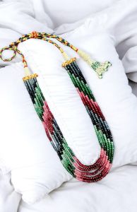 5 layer Agate Multi color Necklace 