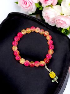 Glass Beads Bracelet With Charms