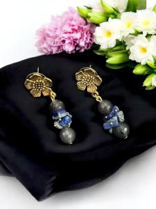 Onyx Earrings,Brown
