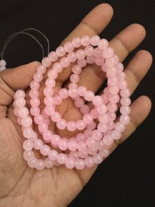 Glass Beads, 6mm, Round,Baby Pink