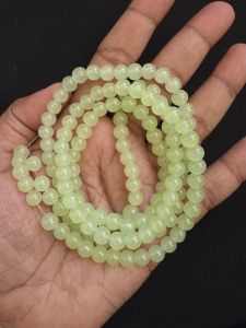 Glass Beads, 6mm, Round,Light Green