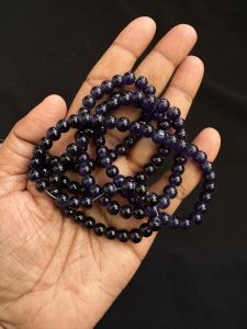 Glass beads, Round, Plain, 6mm,Navy Blue
