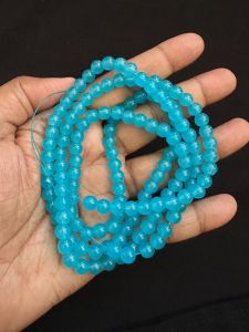 Glass Beads, 6mm, Light Blue