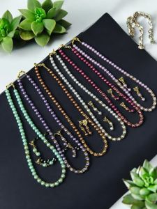 Glass Pearl Necklaces, Pack of 6, Assorted