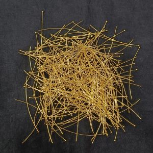 Ball headpins, Gold,Long