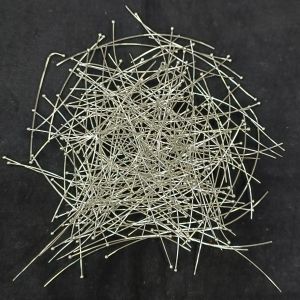 Ball Headpins,Antique Silver, Long, 70x0.3mm, pack of 25 pairs