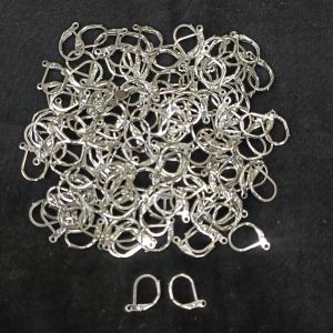 Leverback Ear Wire, Antique Silver,13 x 12 mm,Pack of 10 Pair