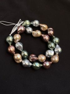 Shell Pearls, Baroque, 12/16mm,Multicolor