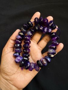 Natural Agate Rondelle/Disc Shape-Purple
