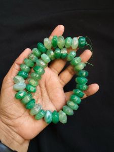 Natural Agate Rondelle/Disc Shape-Light Green