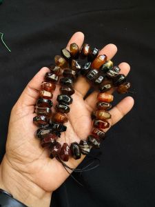 Natural Agate Rondelle/Disc Shape-Brown