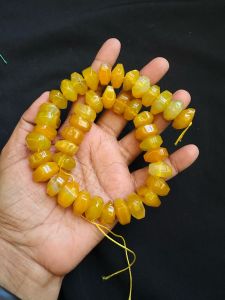 Natural Agate Rondelle/Disc Shape-Yellow