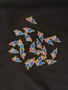 Jadau charms,Bird,Multicolor(Pink,Blue,Green),Sold by 1 pcs