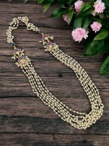 Jadau pearl necklace : Blue