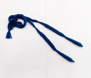 Cotton Cord (Dori), Peacock Blue ,16" in length (6" on one side) Sold by 1 pc