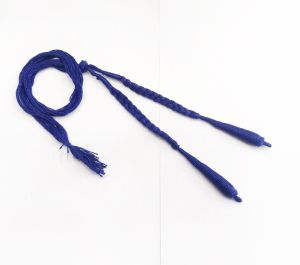 Cotton Cord (Dori), Blue,16" in length (6" on one side) Sold by 1 pc
